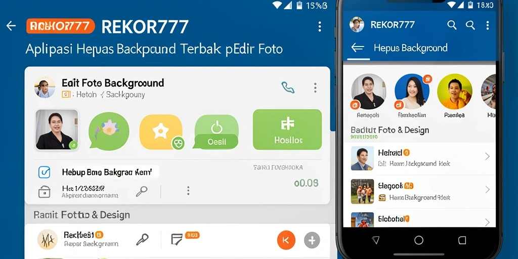 Antarmuka pengguna REKOR777 yang menampilkan fitur Hapus Background.