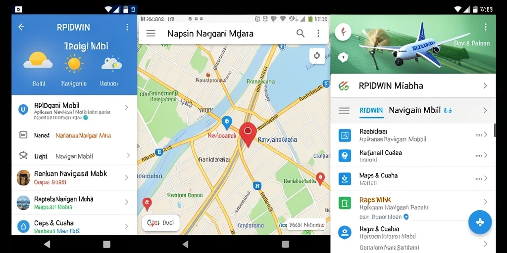 Antarmuka RPIDWIN yang intuitif menampilkan fungsi Navigasi Mobil dengan jelas.