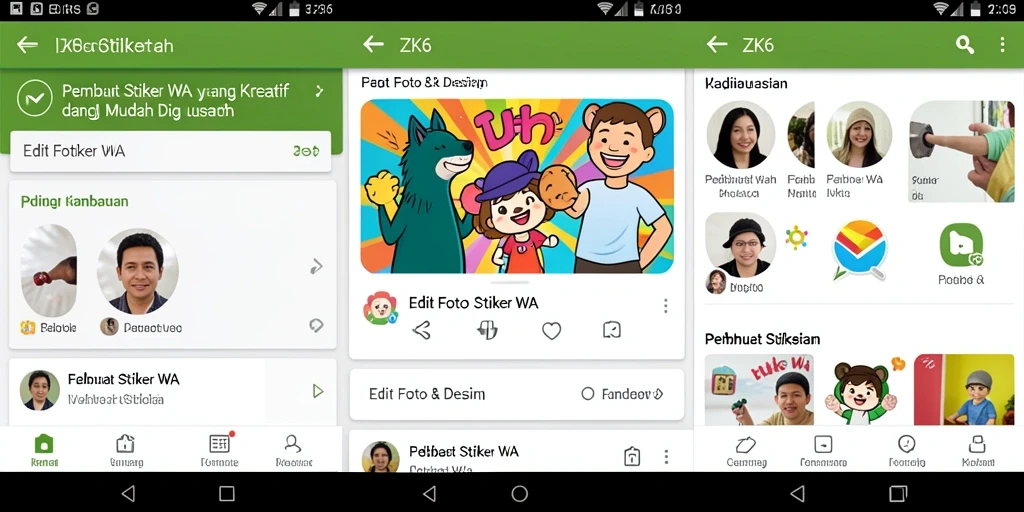Antarmuka ZK6 yang sederhana dan menarik untuk Pembuat Stiker WA.