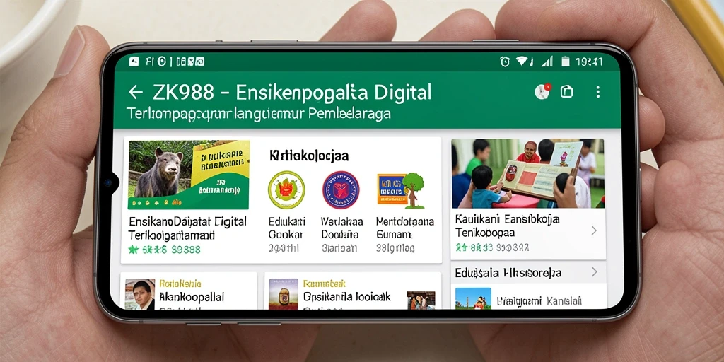 Antarmuka ZK988 yang menarik dan informatif untuk belajar.
